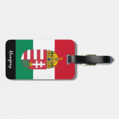 愛国的なハンガリーの荷物タグ，ハンガリー国旗 ラゲッジタグ (裏面横)