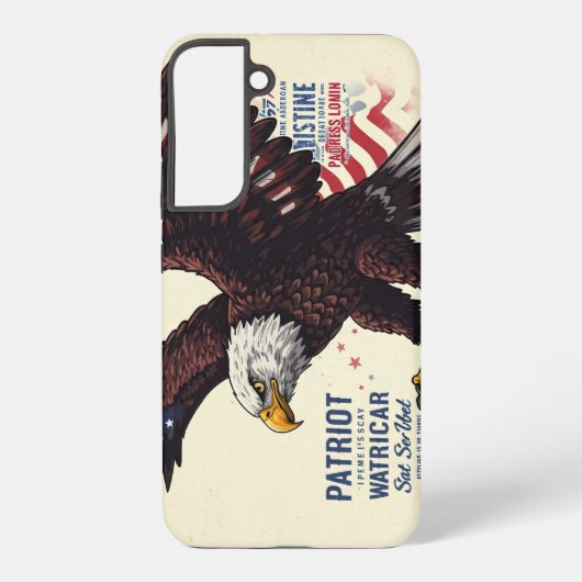 愛国的なハングルイーグルサムスンギャラクシーS22プラスケース SAMSUNG GALAXYケース (裏面)