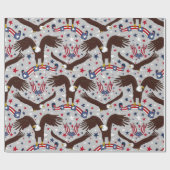 愛国的なハングルイーグルラッピング紙 ラッピングペーパー (フラット)