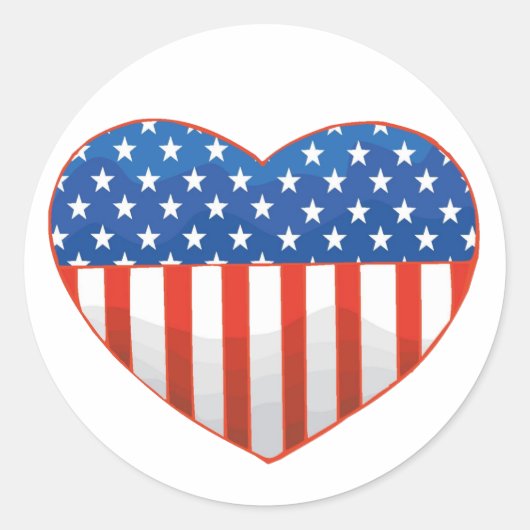 愛国的なハートシール ラウンドシール (正面)