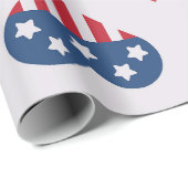 愛国的なハートパターン ラッピングペーパー (ロールコーナー)