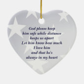 愛国的なハート常に私のハート軍隊写真 セラミックオーナメント (裏面)