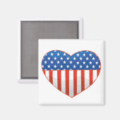 愛国的なハート磁石 マグネット (正面/裏面)