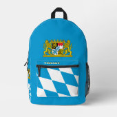 愛国的なバイエルバックパック，ドイツ，バイエルン国旗 プリントバックパック (正面)