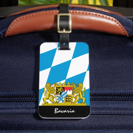 愛国的なバイエルンの荷物タグ、バイエルン国旗 ラゲッジタグ (正面インサイチュ2)