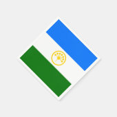 愛国的なバシコルトスタン共和国旗 スタンダードカクテルナプキン (角)