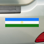 愛国的なバシコルトスタン共和国旗 バンパーステッカー (車上)
