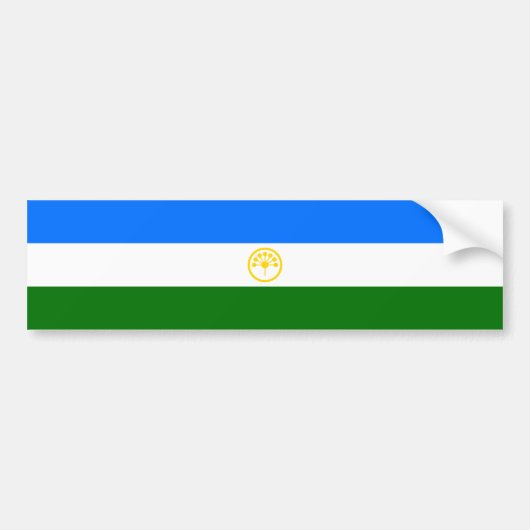 愛国的なバシコルトスタン共和国旗 バンパーステッカー (正面)