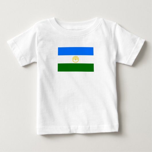 愛国的なバシコルトスタン共和国旗 ベビーTシャツ (正面)