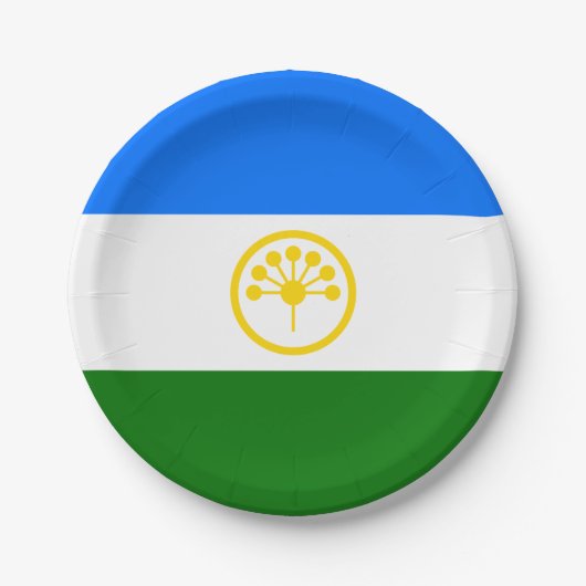 愛国的なバシコルトスタン共和国旗 ペーパープレート (正面)