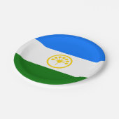 愛国的なバシコルトスタン共和国旗 ペーパープレート (アングル)
