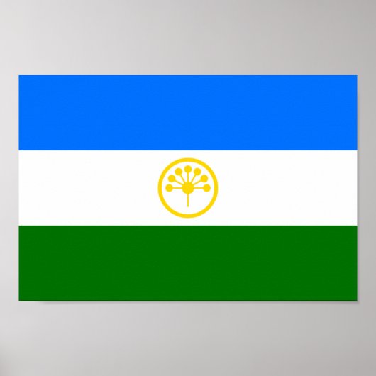 愛国的なバシコルトスタン共和国旗 ポスター (正面)