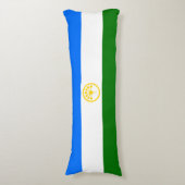 愛国的なバシコルトスタン国旗の抱き枕 ボディピロー (正面縦)