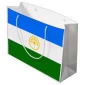 愛国的なバシコルトスタン国旗 ラージペーパーバッグ (裏面アングル)