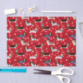 愛国的なバスセットハウンドティッシュペーパー 薄葉紙 (クラフト)