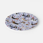 愛国的なバスセットハウンド紙プレート ペーパープレート (アングル)