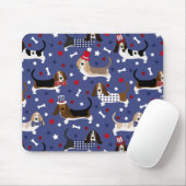 愛国的なバスセットハウンド マウスパッド (マウス)