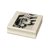 愛国的なバスセットハウンド、犬のゴム印 ラバースタンプ (スタンプ)