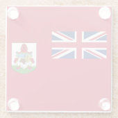 愛国的なバミューダ国旗のガラスコスター ガラスコースター (裏面)