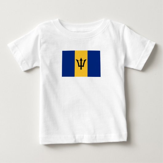 愛国的なバルバドス国旗 ベビーTシャツ (正面)