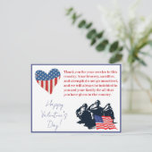 愛国的なバレンタインデー軍隊兵士軍 シーズンポストカード (スタンド正面)