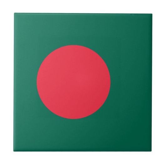 愛国的なバングラデシュの国旗タイル タイル (正面)