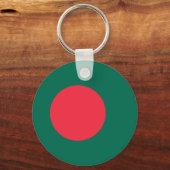 愛国的なバングラデシュ国旗のキーチェーン キーホルダー (正面)