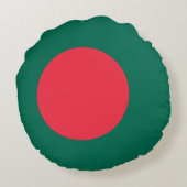 愛国的なバングラデシュ国旗の丸い枕 ラウンドクッション (裏面)