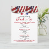 愛国的なバンティンスターズファミリー懇親会テンプレート 招待状 (スタンド正面)