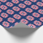 愛国的なパターンを持つアメリカ国旗 ラッピングペーパー (角)