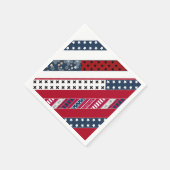 愛国的なパッチワーク スタンダードカクテルナプキン (角)