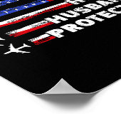 愛国的なパパ保護具パパ米国国旗 ポスター (角)