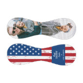 愛国的なパパ父の日アメリカ国旗2の写真 野球ボール (パネル)