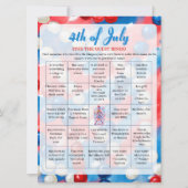 愛国的なパレード 赤 青 4th of July ビンゴゲーム シーズンカード (正面)