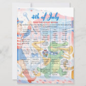 愛国的なパレード 7月4日ビンゴゲームカード シーズンカード (正面)