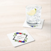 愛国的なパンダアネモネベビーシャワー スクエアペーパーコースター (インサイチュ)