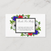 愛国的なパンダアネモーネ赤ちゃんシャワー本ベビー エンクロージャーカード (正面)