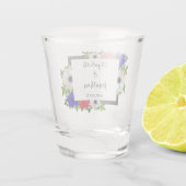 愛国的なパンダ結婚アネモン ショットグラス (裏面)