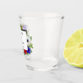 愛国的なパンダ結婚アネモン ショットグラス (右)