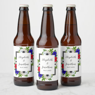 愛国的なパンダ結婚アネモン ビールラベル