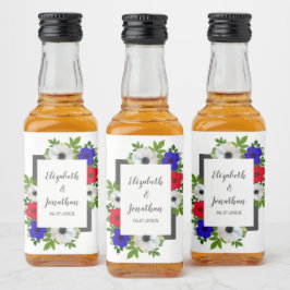 愛国的なパンダ結婚アネモン リキュールボトルラベル