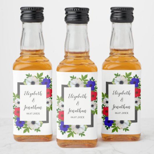 愛国的なパンダ結婚アネモン リキュールボトルラベル (ボトル)