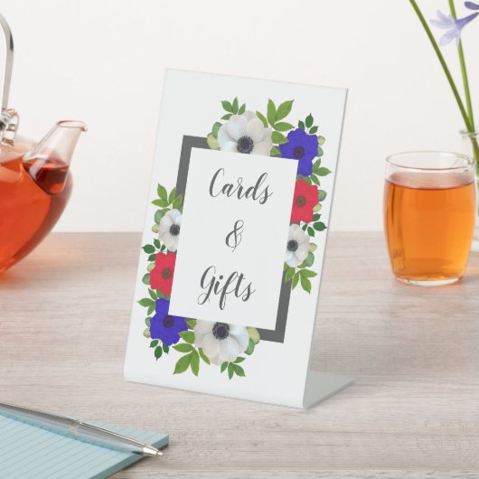 愛国的なパンダ結婚アネモン 台座サイン (インサイチュ)