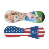 愛国的なパーソナライズされたパパアメリカ国旗2の写真 野球ボール (パネル)