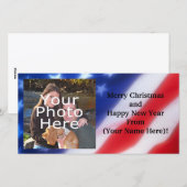 愛国的なパーソナライズ写真カード シーズンカード (正面/裏面)