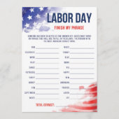 愛国的なパーティーゲーム米国労働日私のフレーズを終了 (正面)