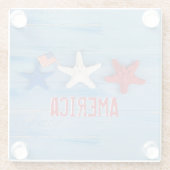 愛国的なヒトデ ガラスコースター (裏面)