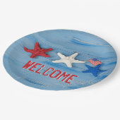 愛国的なヒトナプキン ペーパープレート (アングル)