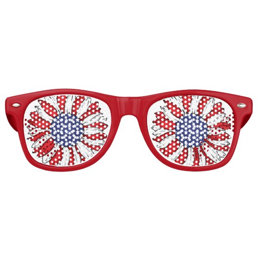 愛国的なヒマワリ レトロサングラス (正面)