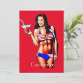 愛国的なビキニフィットネスモデル サンダーコーブ 招待状 (スタンド正面)